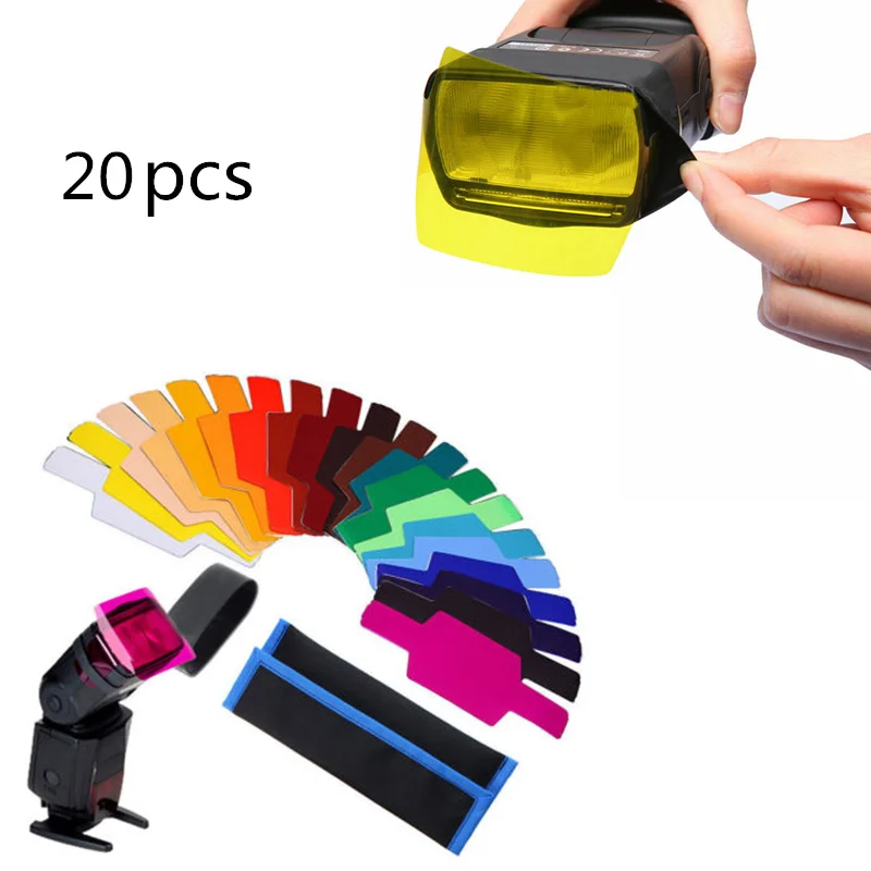 

20 шт. Вспышка Speedlite цвет фотовспышка для камеры Canon фотографические гелевые фильтры Вспышка Speedlite Speedlight