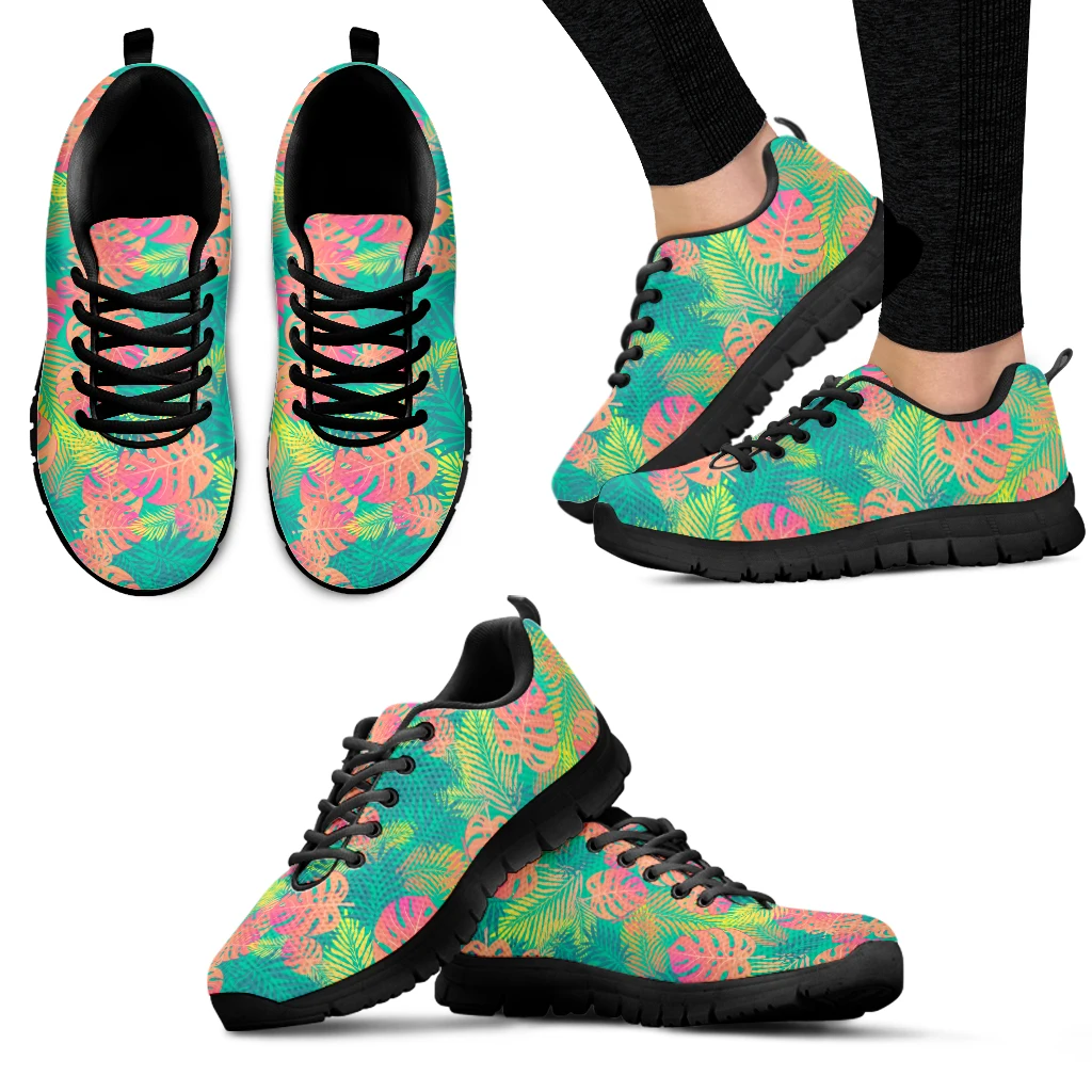 

INSTANTARTS Fashion Tropical Vegetation Print Comfortable Sneakers Leaf Design Casual Shoes Women's Footwear Zapatos Planos