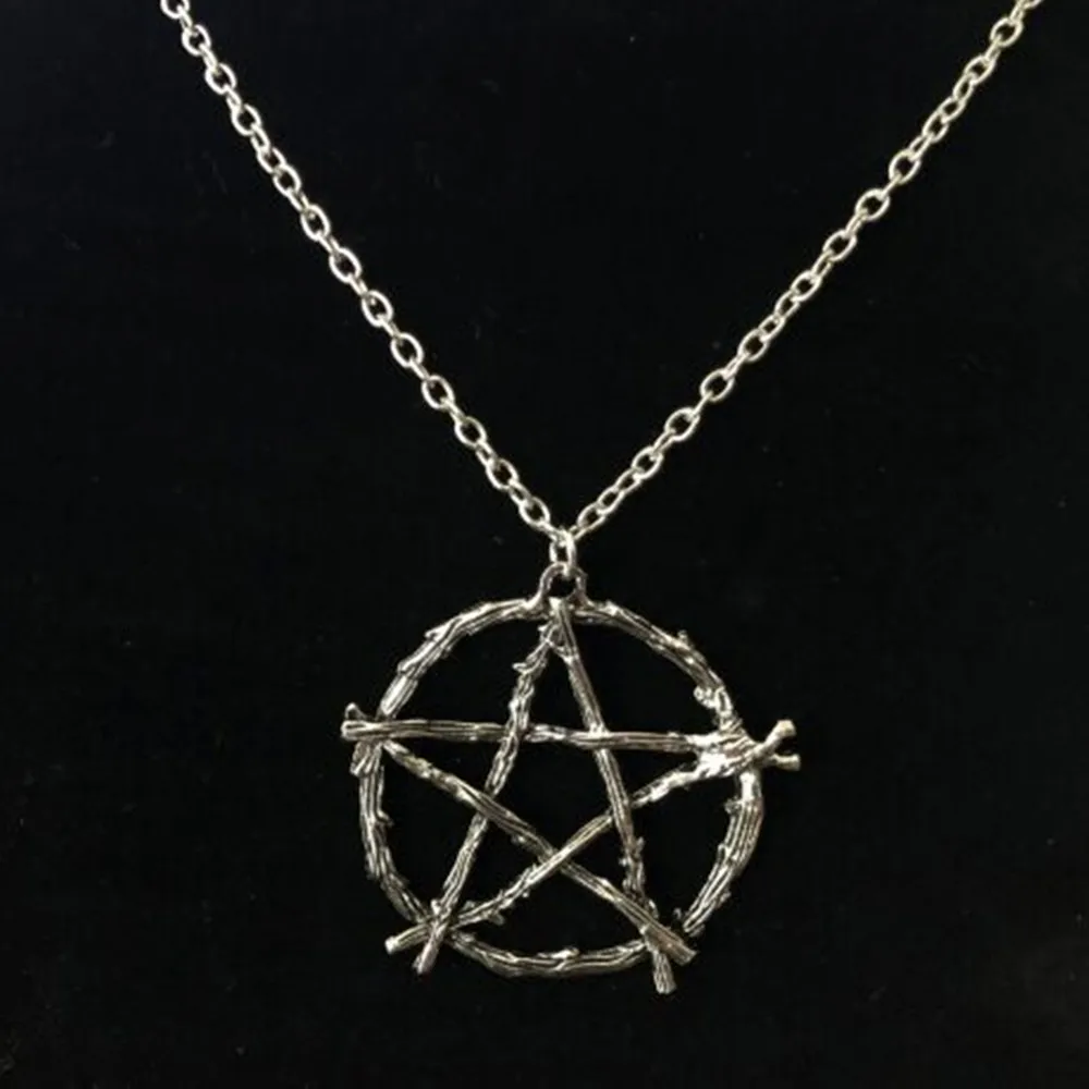 

Gothic Hot Branch Pentagram Steampunk Gothic Jewelry Witchcraft Amulet Occult Wiccan Jewelry pendant Necklace