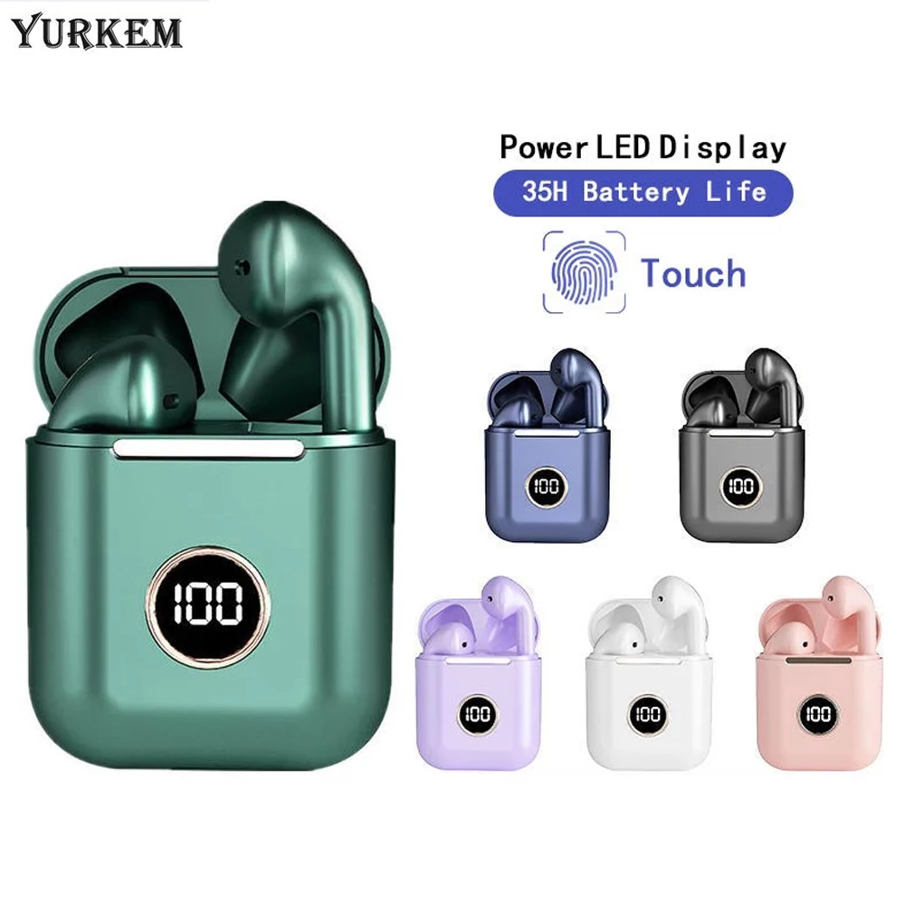 

YurKem TWS Bluetooth 5.1 Earphone Wireless Gaming Headphone Stereo Earbuds Waterproof Headset With Microphone For iOS/Android