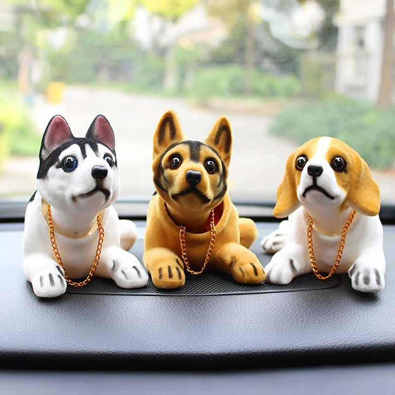 

Car Interior Ornaments Accessories Sitting Posture Shakes Head Cute Dog Decorations Car Interior Home Office Desktop Ornaments