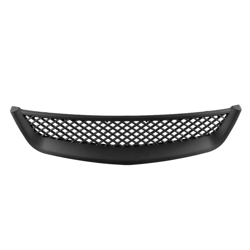 

Black Mesh ABS Front Hood Grille Grill for Honda Civic JDM Type R 2001-2003