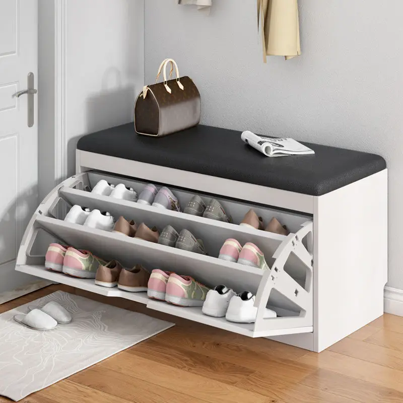 

Entrance shoe cabinet cushion bench storage stool simple modern shoe changing stool household door shoe rack tipping shoe stool