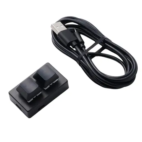 2-клавишная USB-клавиатура на заказ, программируемая макросов, мини-клавиатура для копирования и наклеивания для игровой клавиатуры Photoshop, красный переключатель F6H7