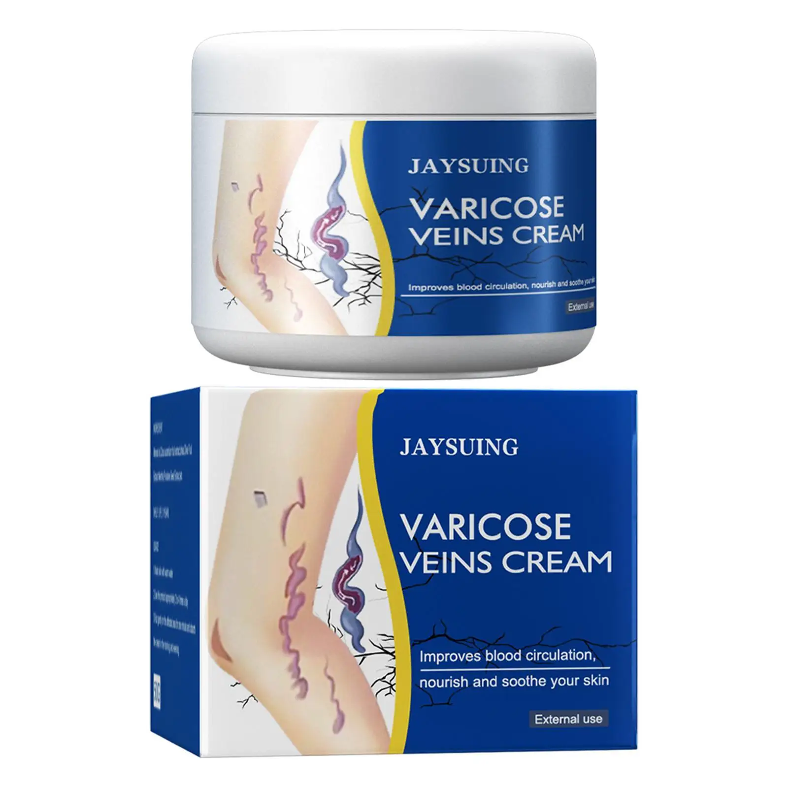 

50g Varicose Veins Cream, Varicose Vein Soothing Leg Cream Natural Varicose & Spider Veins Treatment, Skin Care