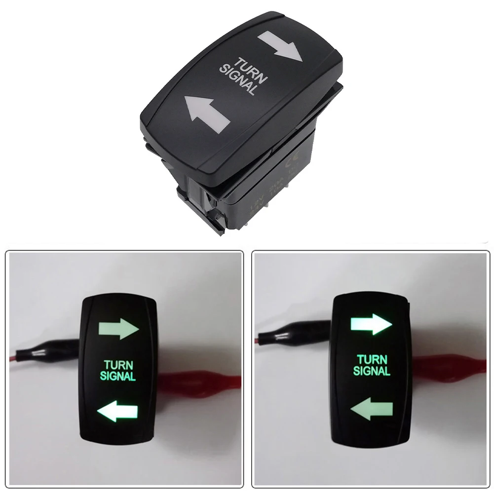 

7Pin Turn Signal Rocker Switch 12V/20A 24V/10A Rated At 20amp/12v DC And 10amp/24v DC, Mainly Used For SUV/ATV/Off-road Vehicle