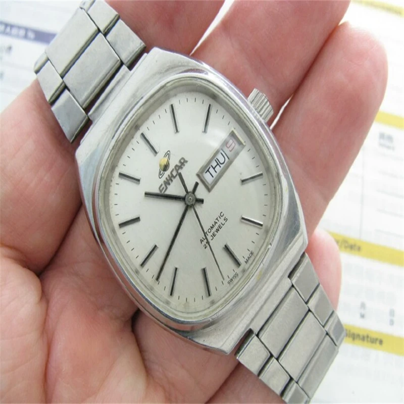 

Дуплексные стальные автоматические квадратные мужские часы (gold move Men t) 2167