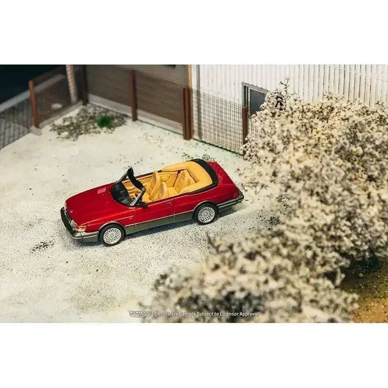 Фото TW в наличии 1:64 Saab 900 Turbo Convertible красная литая под давлением модель автомобиля, коллекция игрушек Tarmac Works №4