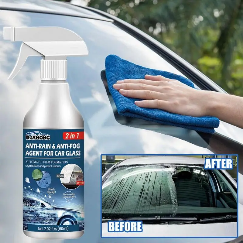 

Auto Windshield Cleaning Agent 60ml Car Anti-rain Anti-fog Spray Car Window Glass Film Rainproof Antifogging Coating Agent