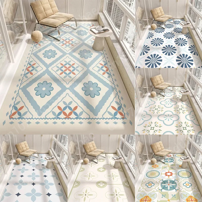 

Geometry Flower Carpet Hallway Non Slip Mat Living Room Area Rugs for Home Bedroom Decoration Bedside Washable Soft Floor Mats