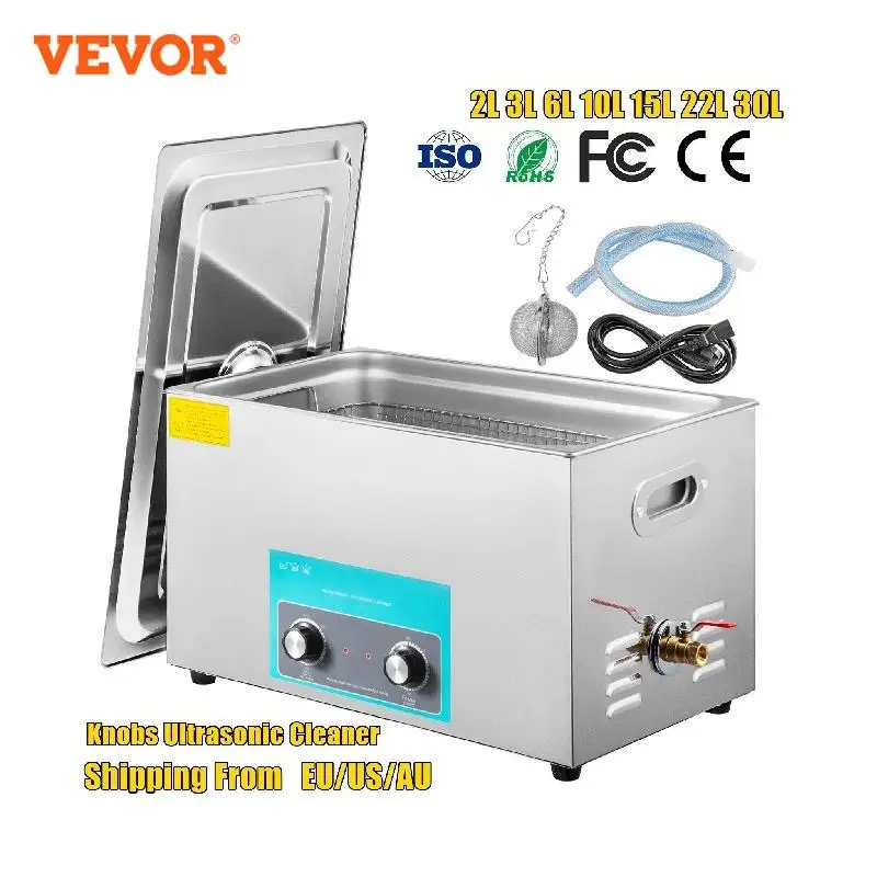 Vevor 2-30 L Pulitore Ultrasuoni In Acciaio Inox 304 Pulitori Ad Ultrasuoni Digitale Con Riscaldatore Timer Macchina Per La Pulizia Di Disinfettanti P