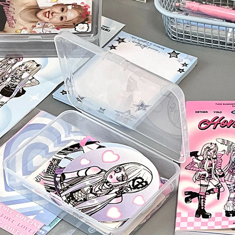 Новый прозрачный пластиковый ящик для хранения фотокарт маленькая коробка карт