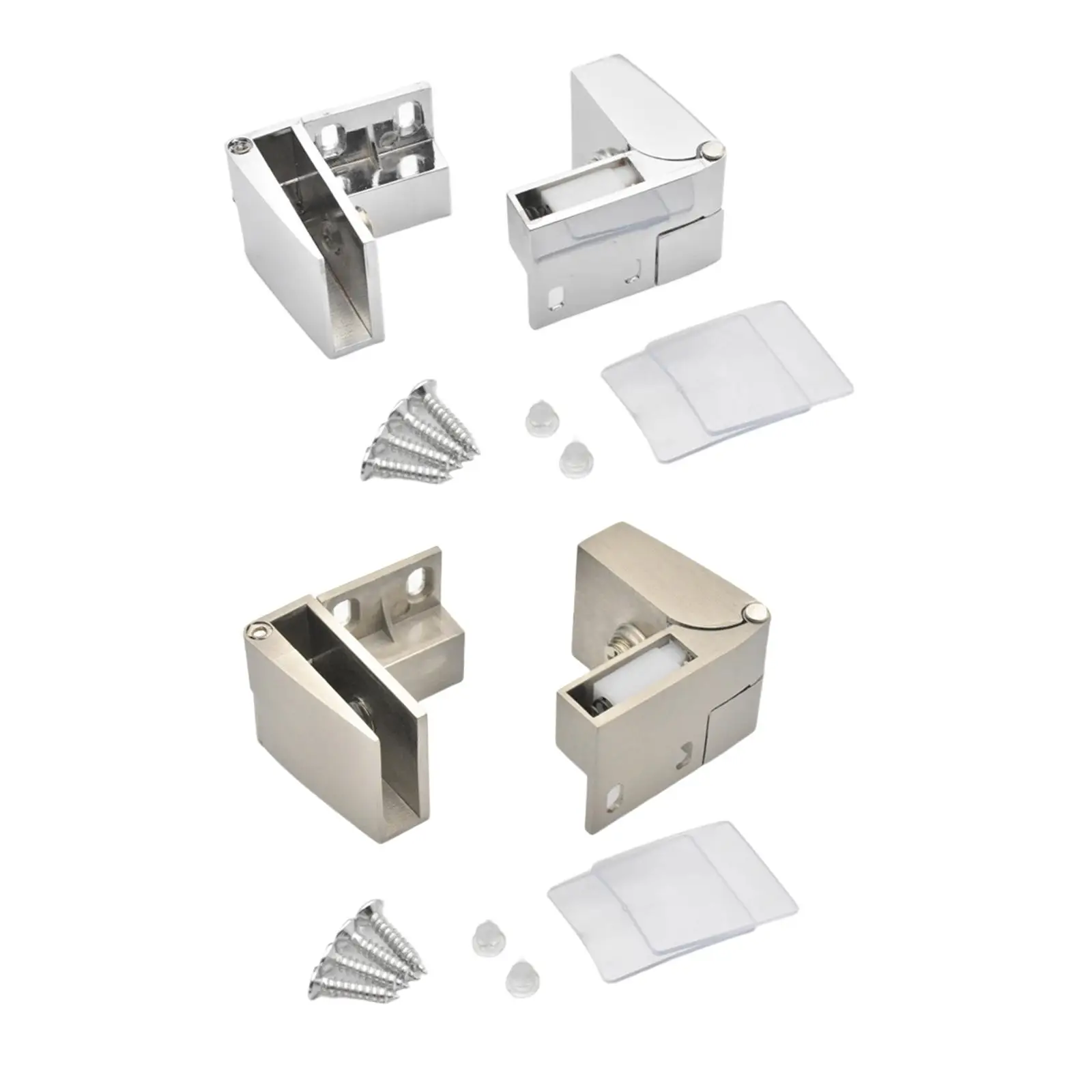 

Glass Door Hinge Cabinet Hinges Heavy Duty with Screws Closer Side Mounted Clamp Hardware for Cupboard Wardrobe Accessories