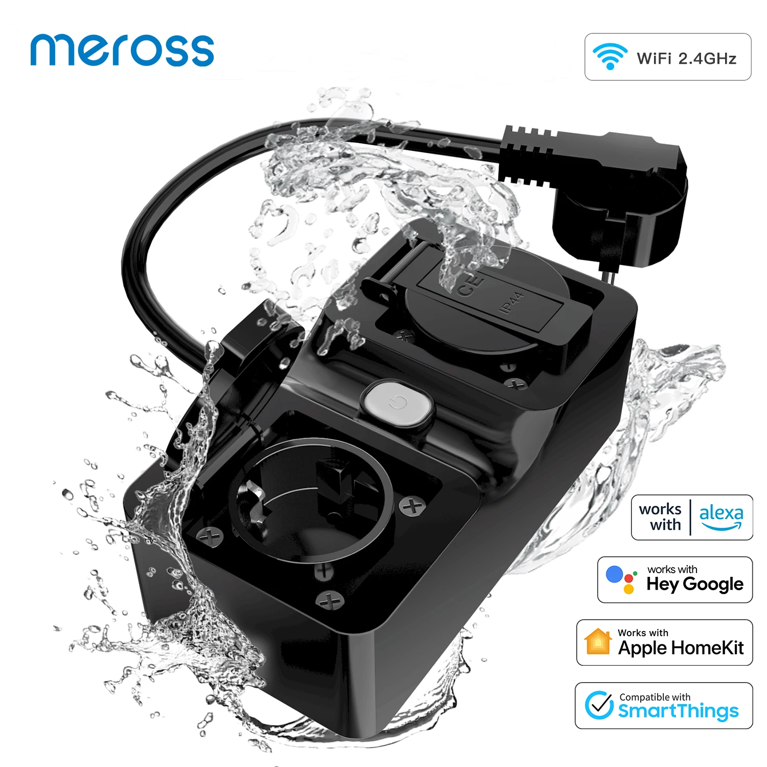 

Meross HomeKit Outdoor Smart Plug with 2 Sockets EU/UK/FR/AU Outlet Remote Control Support Alexa Google Assistant SmartThings