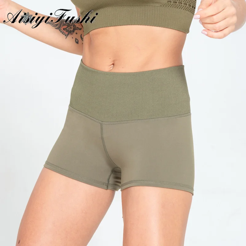

Cross border peach high waist fitness trousers speed dry running yoga tight shorts sports stretch hip up hot pants girl