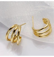 s925 earrings are plated with k gold high grade feeling cold wind niche ins earrings womens high quality sterling silver pop