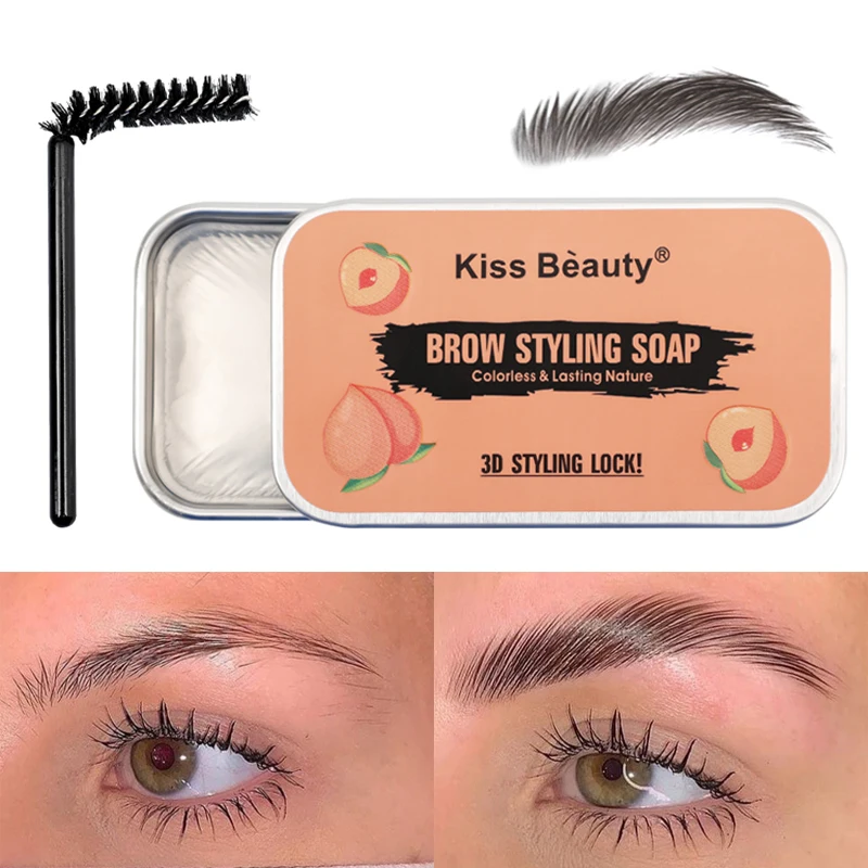 

1PCS Waterproof Eyebrow Gel Wax Lasting 3D Feathery Fluffy Transparent Wild Brow Styling Gel Pomade Setting Eyebrow Cosmetic