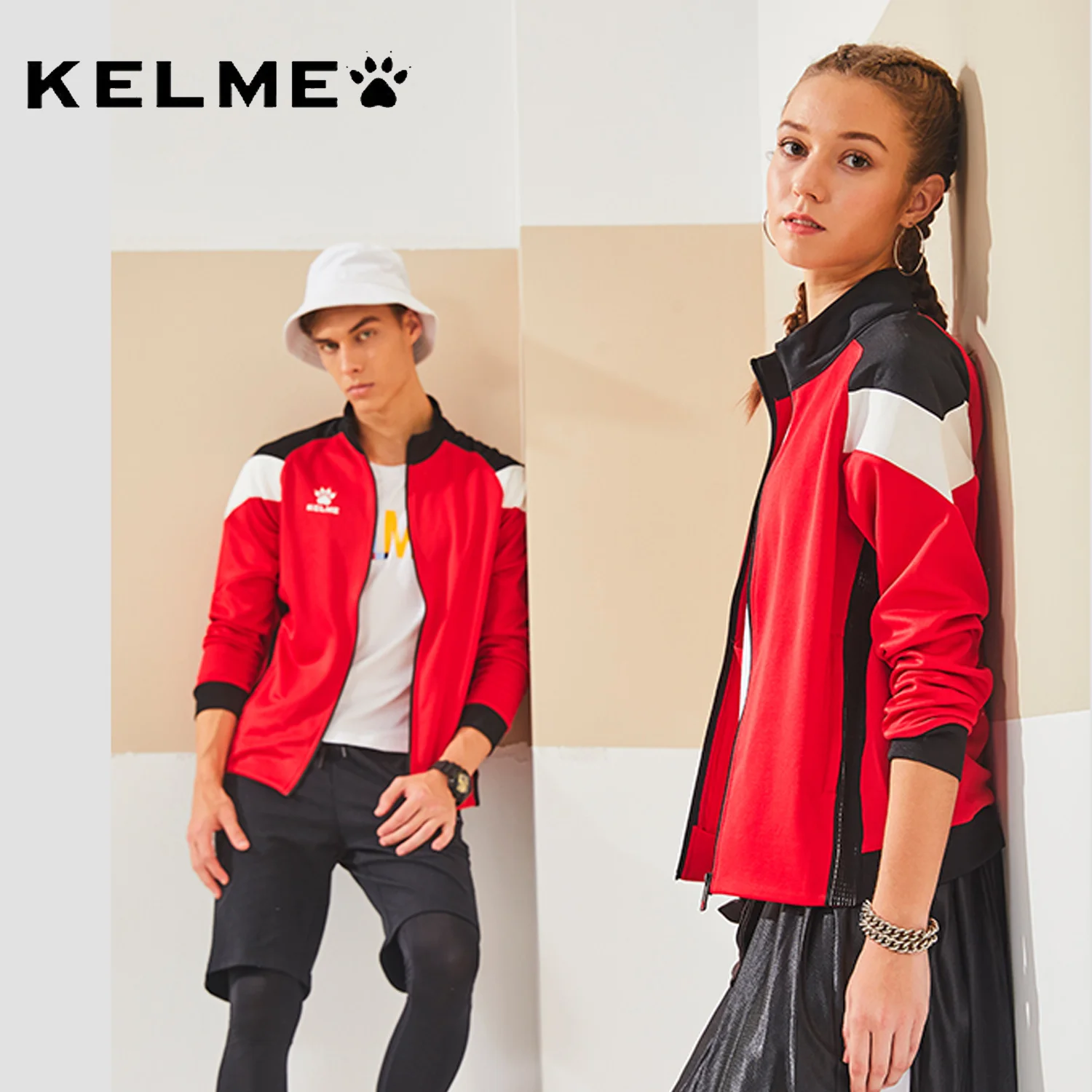 

Комплект упражнений KELME, мужская спортивная куртка, тренировочный костюм, ветрозащитное Свободное пальто, одежда для фитнеса и бега, женский топ на молнии, тренировочная куртка