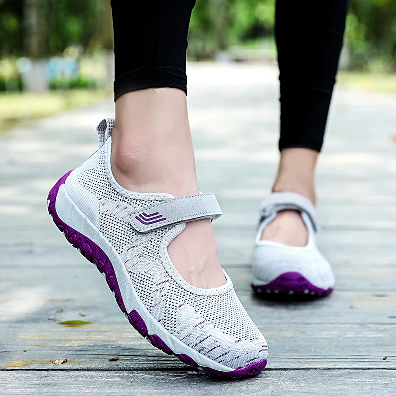 

New Spring Autumn Fashion Women Platform Shoes Flat Woman Shoes Woman Breathable Mesh Casual Sneakers Zapatos De Mujer