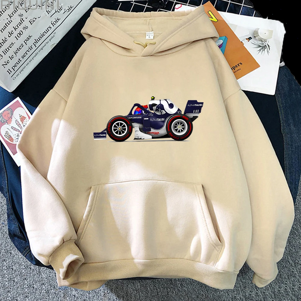 

Pierre Gasly Shirt Mini F1 Car Hoodies Women Long Sleeve Top Loose Y2k Sweatshirt Clothes Video Games Men Clothing Male