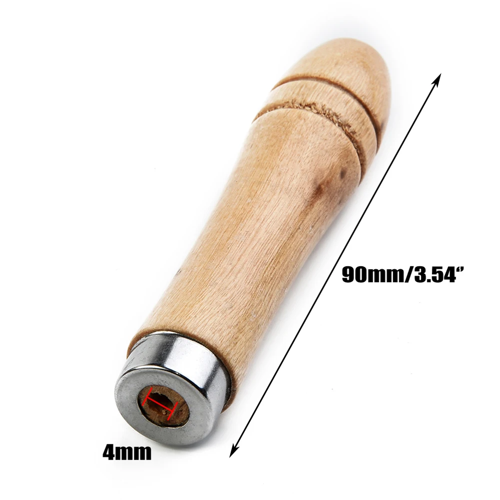 

File Tool Wood File Handles 5pcs 90mm Metal Collar Strong Wood Screwdrivers Practical Useful For 4-6 Inch File