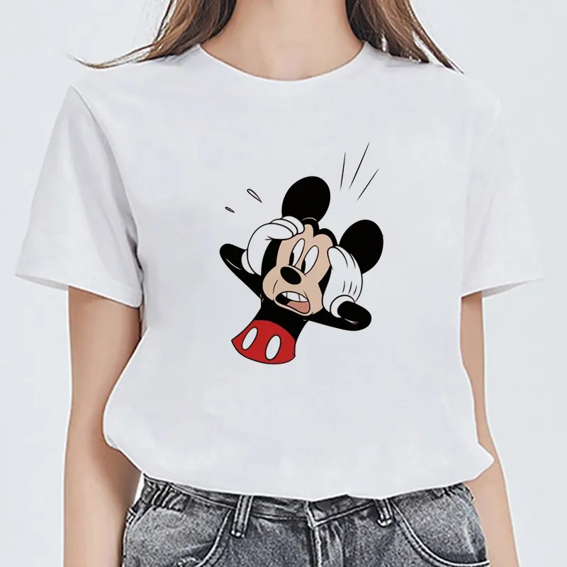 

Mickey Mouse Minnie Mouse Oversized T-shirt Streetwear Popular Classic Cartoon Graphic T Shirts Women Men Kawaii Clothes Men