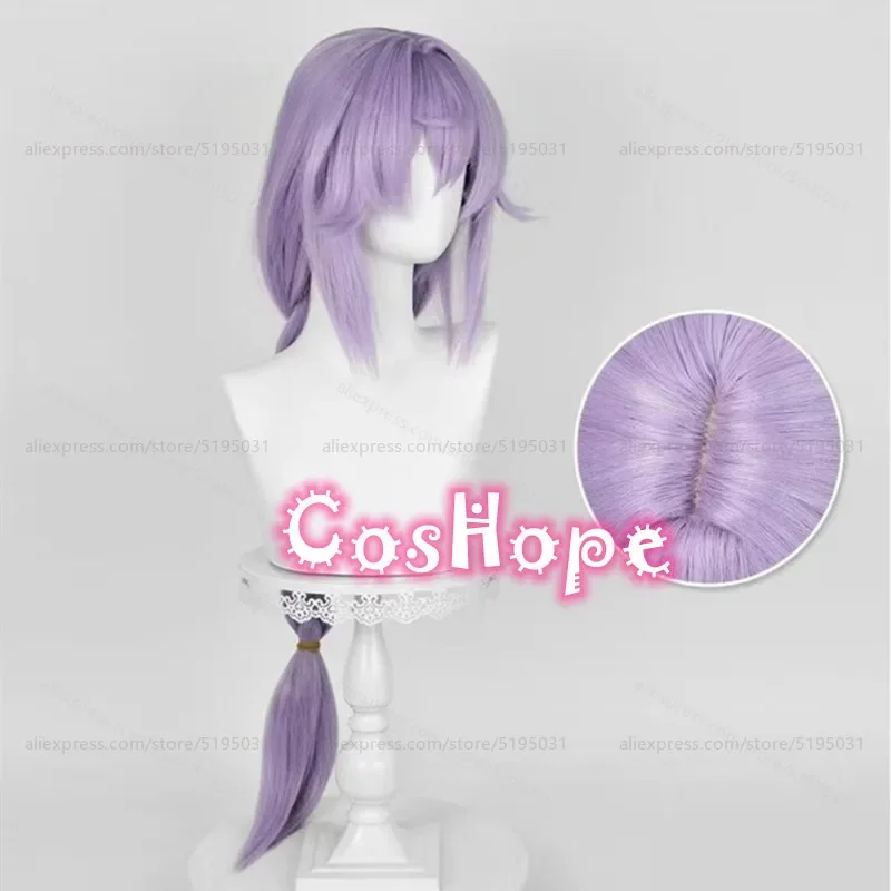 HSR Baiheng Косплей Парик 90 см Длинные Волосы Фиолетовый Аниме Термостойкие