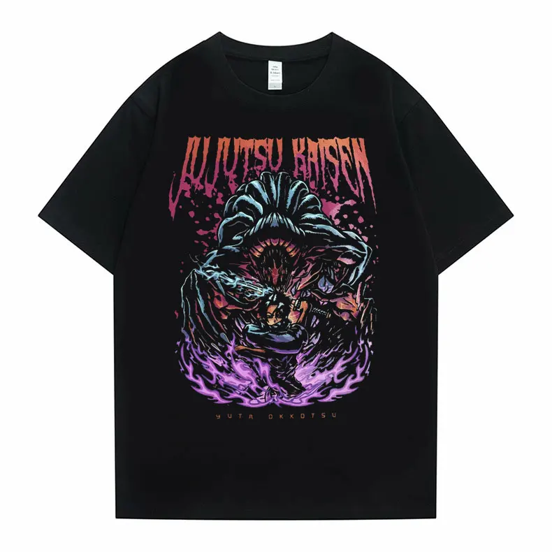 

Anime Jujutsu Kaisen Yuta Okkotsu Tshirt Cartoon Manga Lover Graphic Tee Short Sleeve Men Women Fashion Loose Crew Neck T-shirt