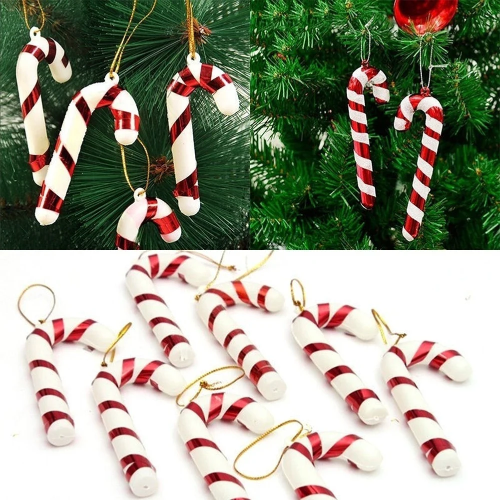 

12pcs Mini Christmas Candy Cane Pendant Xmas Tree Hanging Merry Christmas Decoration Children Toy 2023 New Year Navidad Xmas Dec