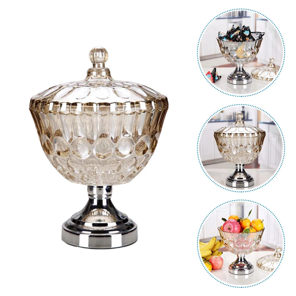 

Snack Storage Jar Glass Dried Fruit Container Candy Glass Holder with Lid