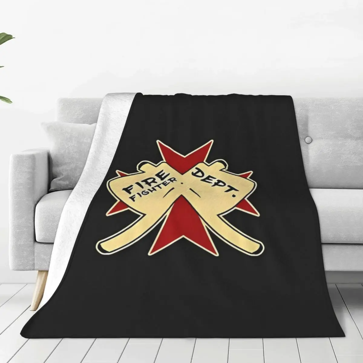 Фланелевое одеяло с логотипом пожарного прочное постельное белье пледы для