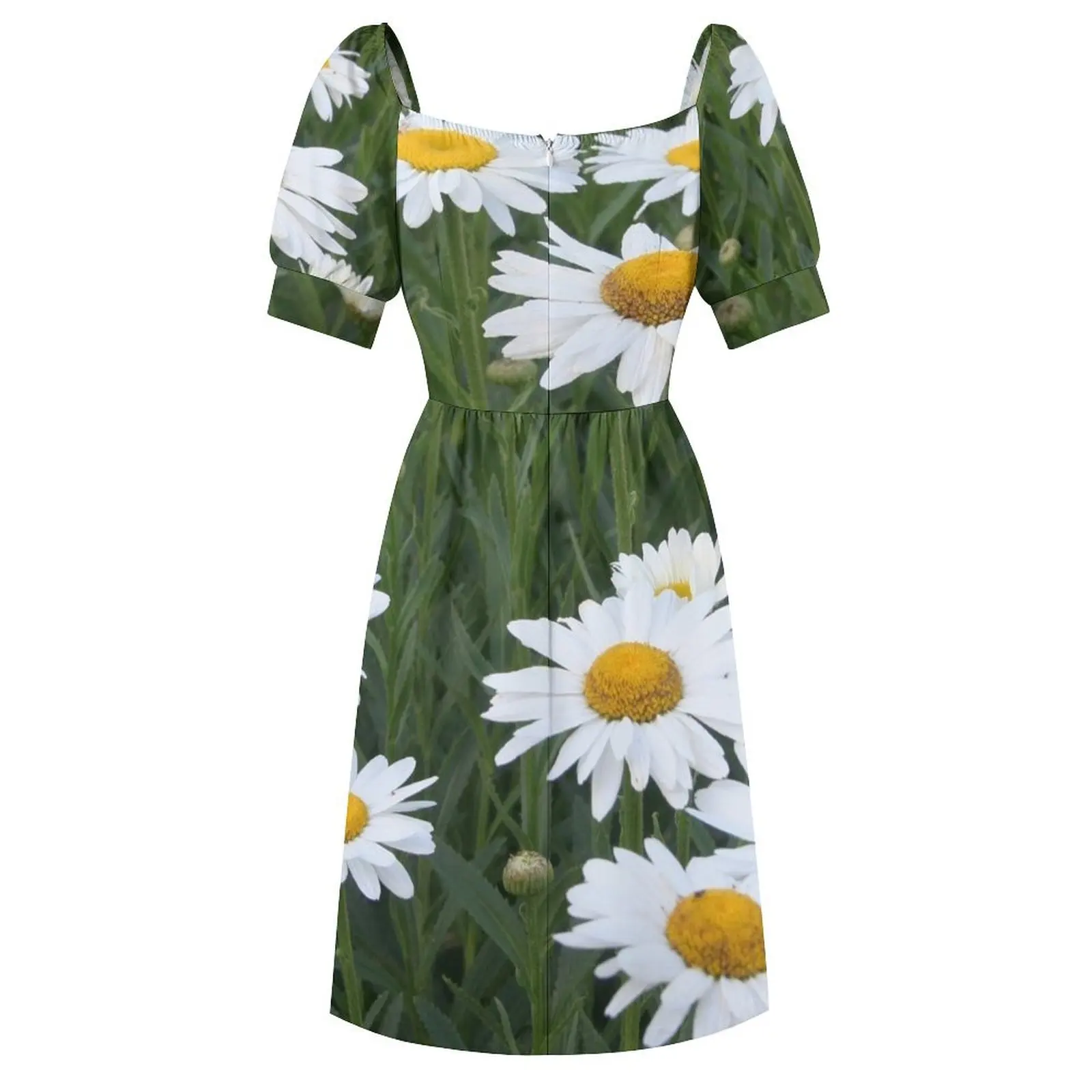 Платье с короткими рукавами и цветочным пейзажем Shasta Daisy женское длинное платье