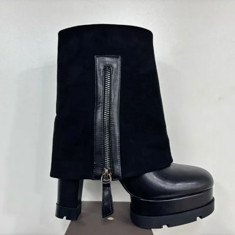 Новые черные модные ботинки на средней подошве с заклепками и стразами