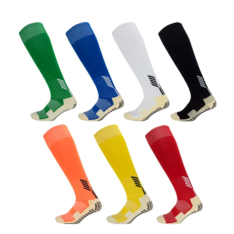 

2019 Anti-Slip Soccer Sports Socks Men Cotton Sock Football Long Knee socks Running Non-slip sports socks stocking top quality