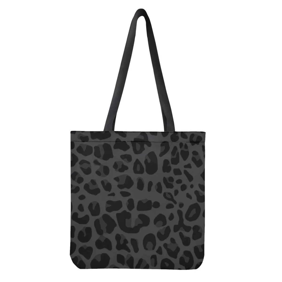 Leopard Red Skin Print Fashion Shopping Bags Foldable Totes Portable Girls Storage Schoolbags Canvas Eco Grocery Bags for Female