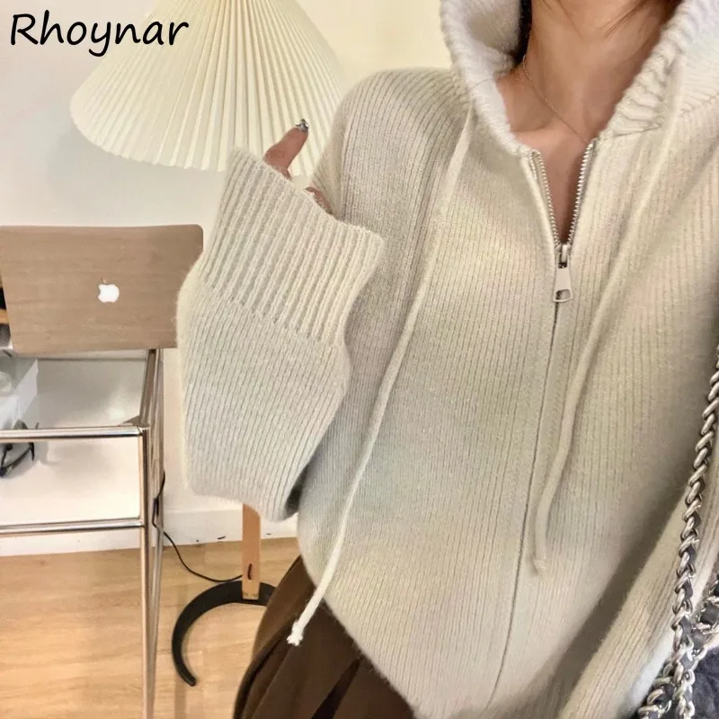 Кардиганы с капюшоном женские кардиганы в корейском стиле модные повседневные