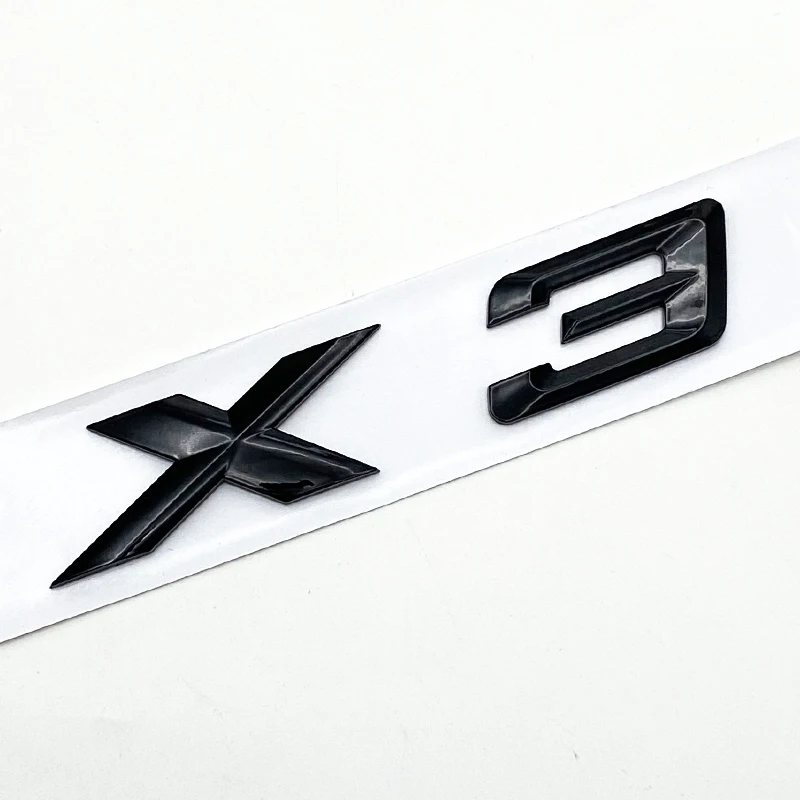 

3D ABS черный хром автомобильные буквы задний багажник значок X3 логотип для BMW X3 F25 наклейка эмблема X3 E83 F25 G01 надпись аксессуары