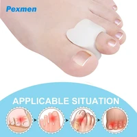 pexmen 2pcs gel big toe separator for overlapping toes bunions big toe alignment corrector and spacer foot protector