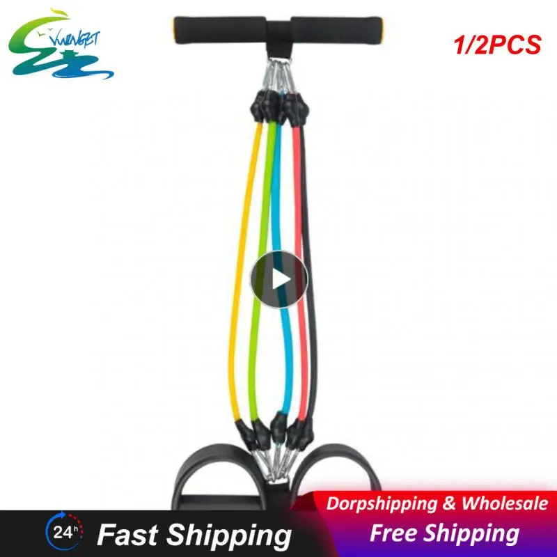 

1/2 шт. Новинка 5 трубок Эспандер для фитнеса Натяжной Шнур Профессиональный прочный эластичный педаль для ног тренировочный тренажер для живота