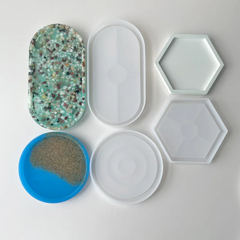 

DIY Oval Tray Mold Storage Box Silicone Mold Oval Coaster Crystal Mold Ashtray Cement Flower Pot Mold Resin Casting Plaster Mold