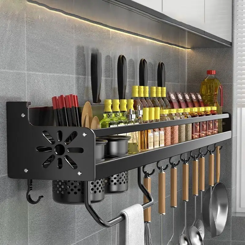 

Home Appliance Kitchen Storage Organizer For Kitchen Accessories Wall-mounted Multi-function Seasoning Chopsticks Storage Tube