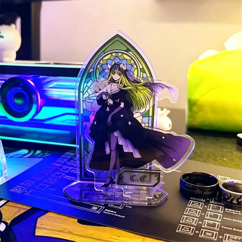 Фото Аниме CODE GEASS: Лелуш Восставший противостоящим, С.С. Акриловая подставка для косплея, настольные фигурки, украшения, аксессуары для демонстрации, реквизит №3