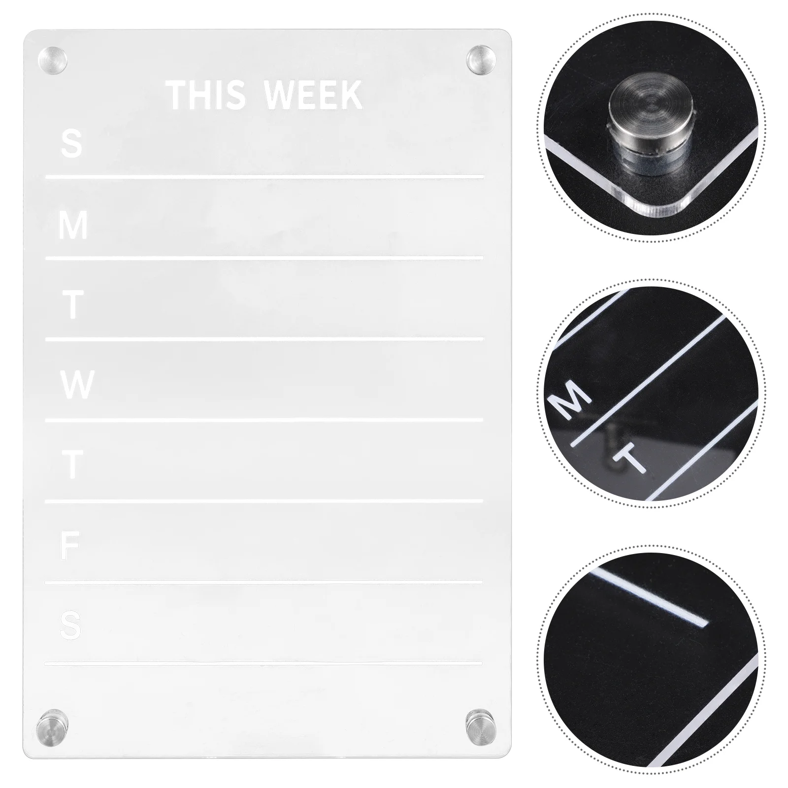 

Clear Dry Erase Board Practical Fridge Magnetic Whiteboard Calendar Acrylic Sheet Blank Refrigerator