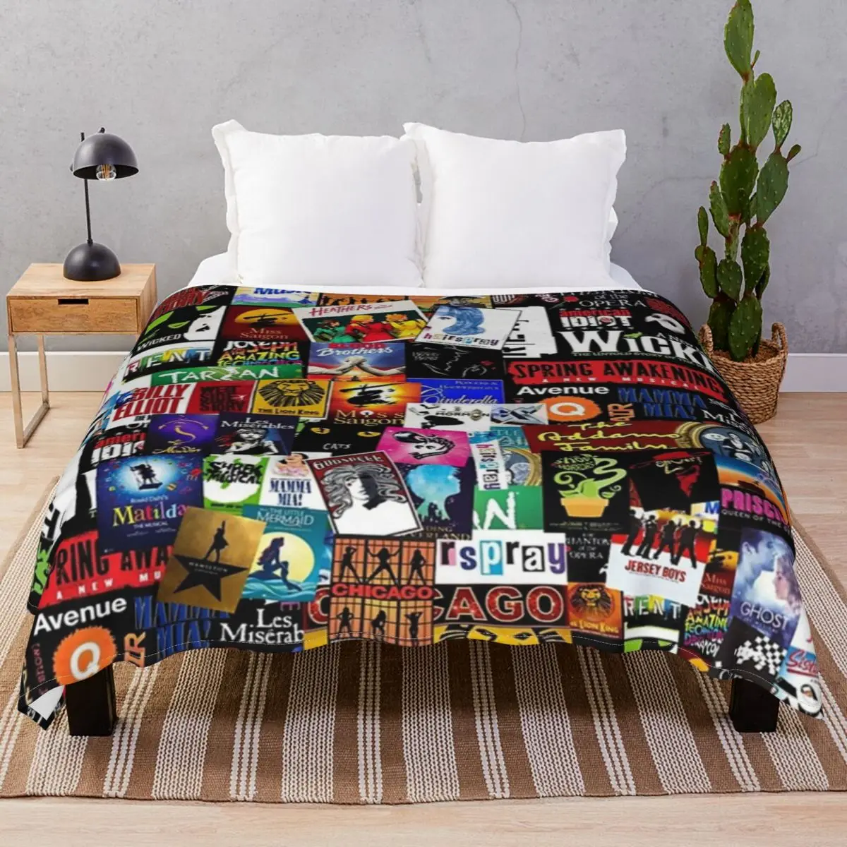 Music Collage Newest Blanket Coral Fleece Print Comfortable Throw Blankets for Bed Sofa Travel Cinema