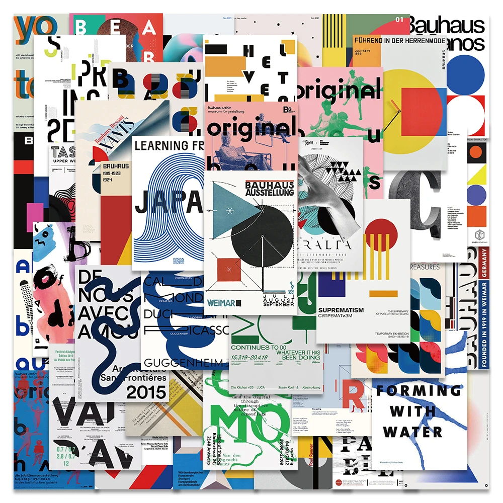 10/40 шт. Bauhaus, авангардный художественный постер, картина, классные граффити, наклейки для скейтборда, телефона, ноутбука, багажа