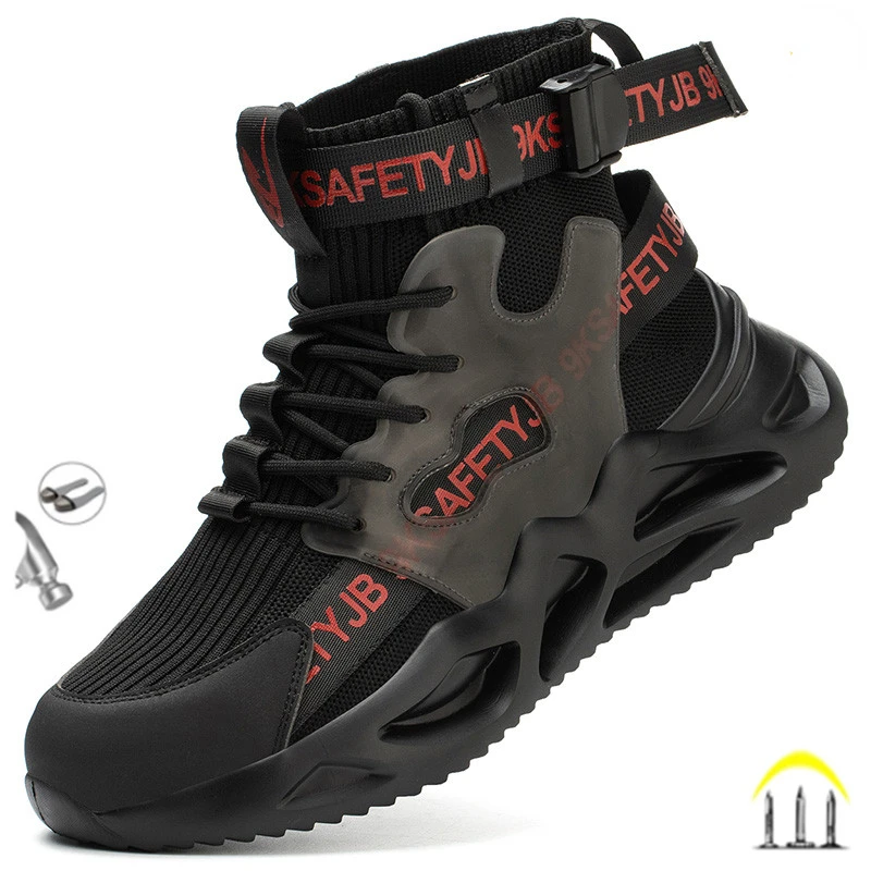 

36-50 Work Boots Indestructible Safety Shoes Men Steel Toe Shoes Puncture-Proof Sneakers Male Footwear Shoes Adult Work Shoes