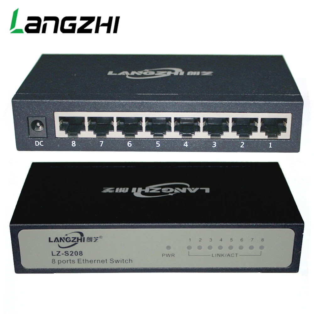 8-port network switch iron box 10/100Mbps rj45 Industrial grade CP/Printer/Camera/ TV
