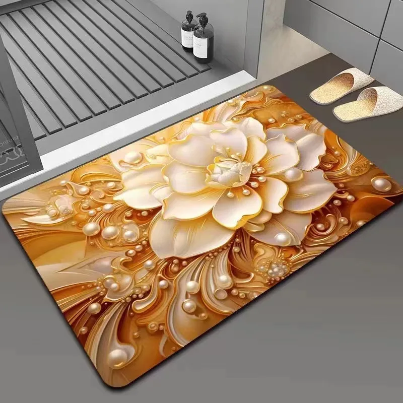 

Противоскользящий цветочный коврик для ванной MINISO