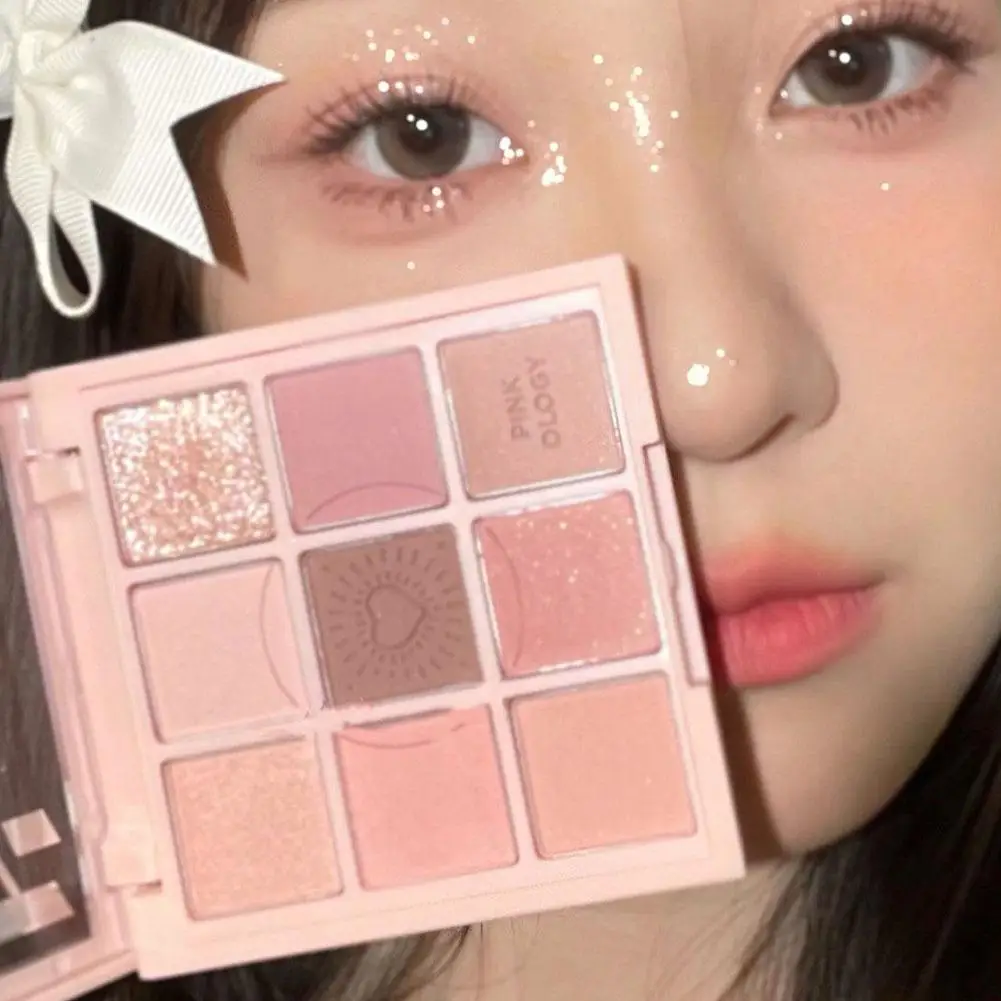 

9 Colors Eye Shadow Plate Velvet Matte Pearl Glitter Cosmetics Natural Lasting Eyes Makeup Waterproof Diamond Sequins Beaut V0K8