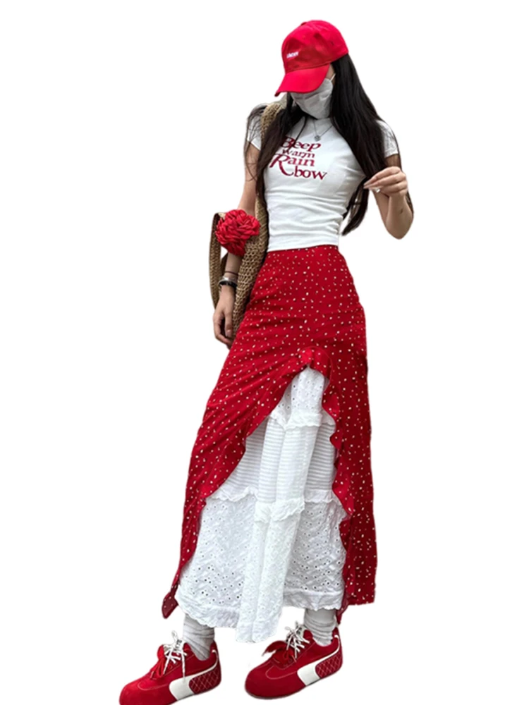 Летний комплект с уникальной красивой юбкой Gyaru полный OOTD Wear 2025 Super Hot из двух